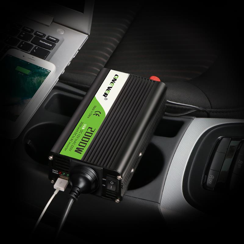 2000W Modified Sine Wave Inverter Charger DC 12V To AC 220V Inverter Battery Car Power Inverter Charger Converter Adapter