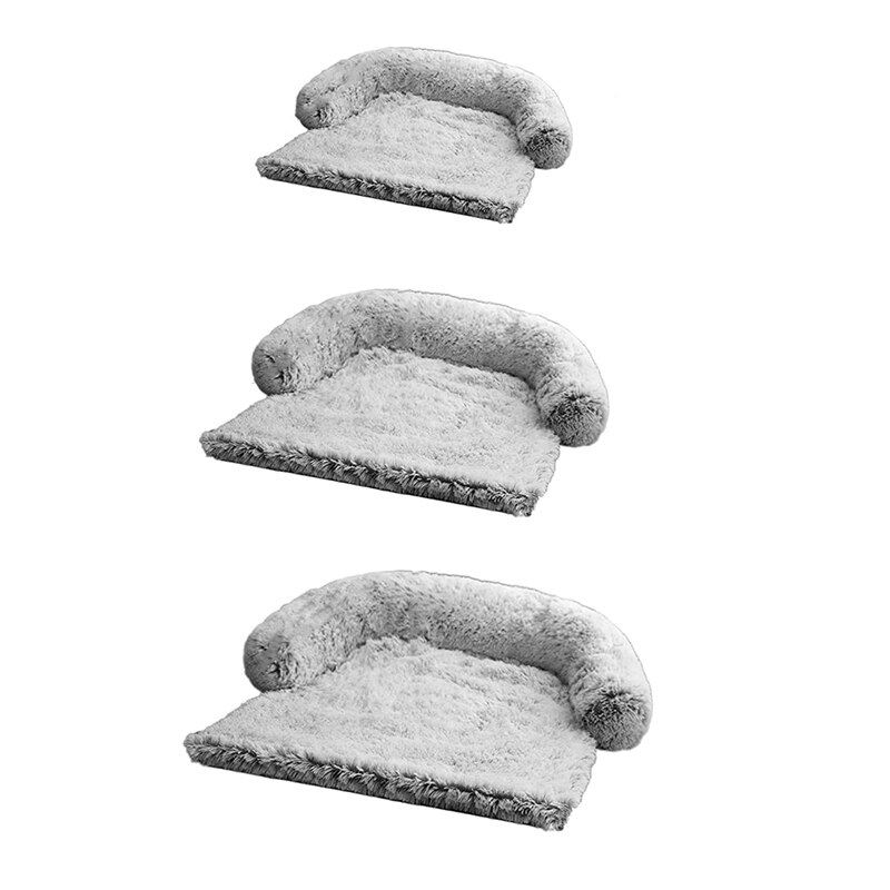 Calming Dog Bed Fluffy Plush Dog Mat for Furniture Protector with Removable Washable Cover for Dogs