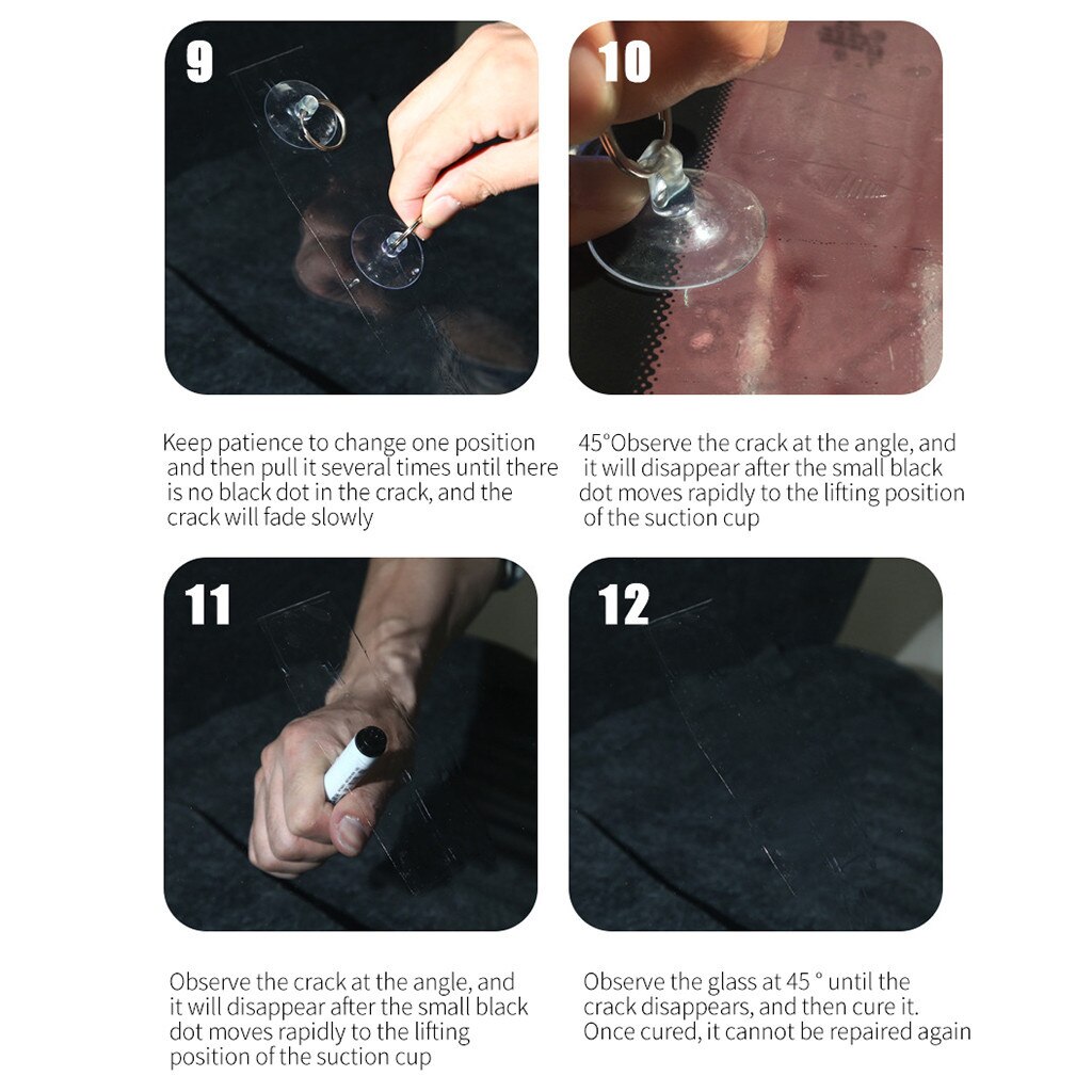 Car Window Glass Crack Chip Resin Windscreen Windshield Repair Diy Tool Kit 30ml Magic Windshield Crack Adhesive Accessories#40