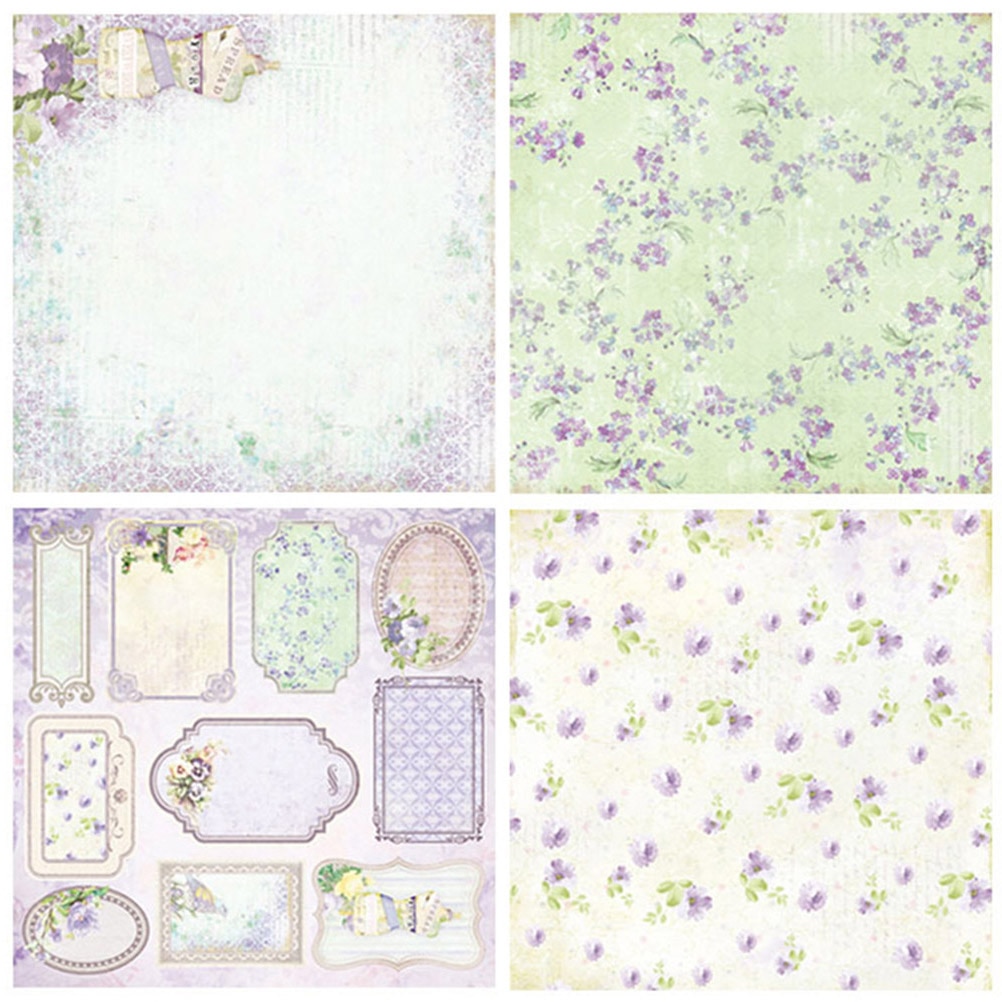 24-in-1 Scrapbook Paper Backing Background DIY Decorative Paper Pads for Box Scrapbook Greeting Card