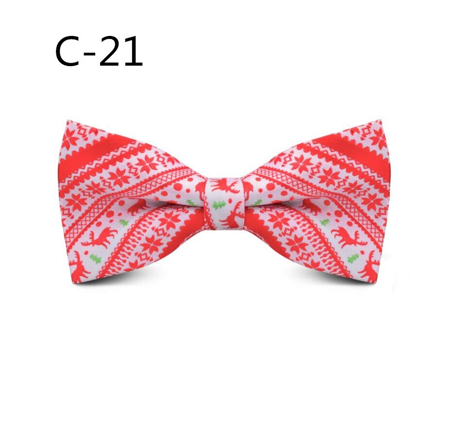 Rbocott julesløyfe barn nyhet sløyfe for gutter snøfnuggtre sløyfe for barn sløyfe størrelse 10cm*5cm: 21