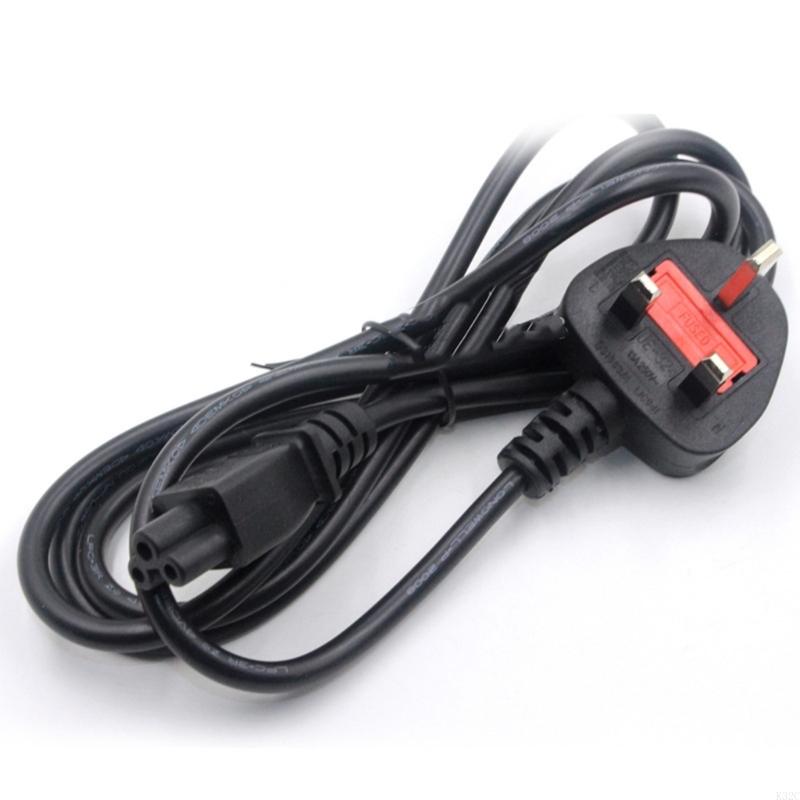 K32c bärbar dator strömkabel sladd 3 -polig kontakt pvc-isolerad kabel för bärbar dator laddningsadapter 1.2m 4ft