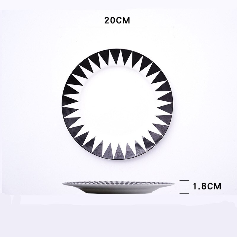 1 Pcs Europese Stijl Diner Plaat Eenvoudige Service Plaat Disc Taart Plaat Westerse Voedsel Steak Disc Keuken Board Schotel bestek Set: b