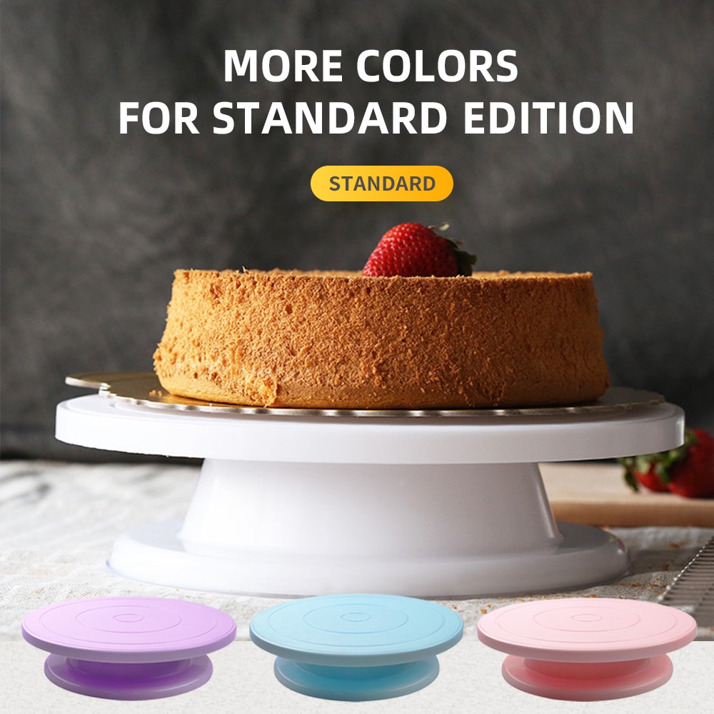 DIY Cake Turntable Baking Silicone Mold Cake Plate Rotating Round Cake Decorating Tools Rotary Table Kitchen DIY Pan Baking Tool