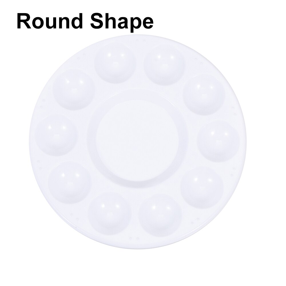 1pc Paint Tray Paint Palettes with Thumb Hole Drawing Tray DIY Craft Art Paint Tray Nail Supplies Painting Pallet: Round Shape