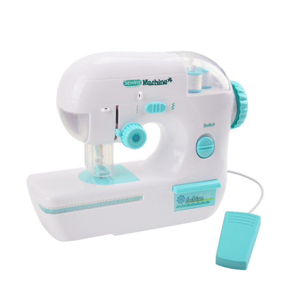 Simulation DIY Electric Mini Sewing Machine Children Household Pretend Play Toy Children Portable Interactive