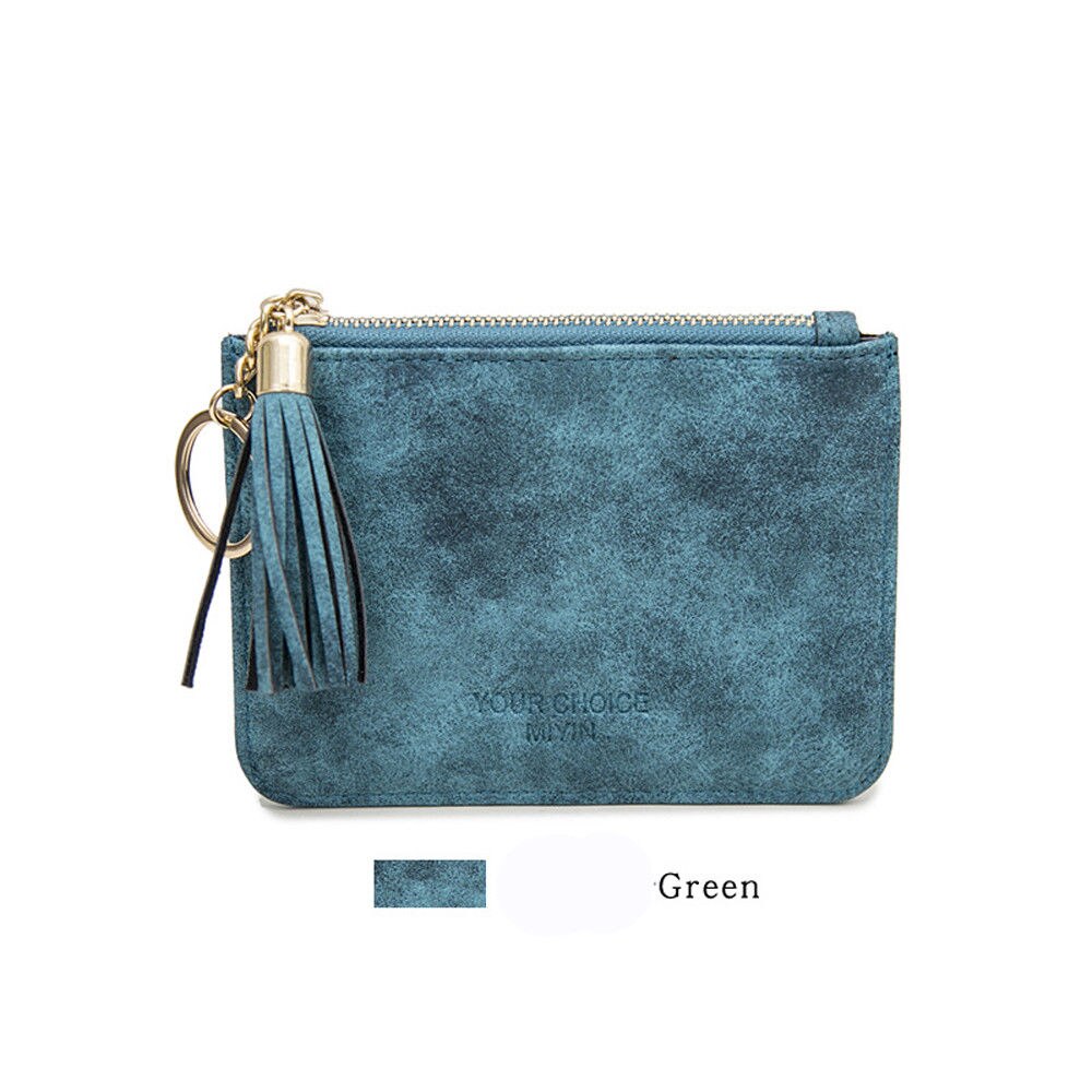 2019 Titular do Cartão de Mulheres De Couro Pequena Carteira Zip Coin Bolsas Clutch Bolsa Moda Mulheres Bolsas de Embreagem Carteira Feminina: green