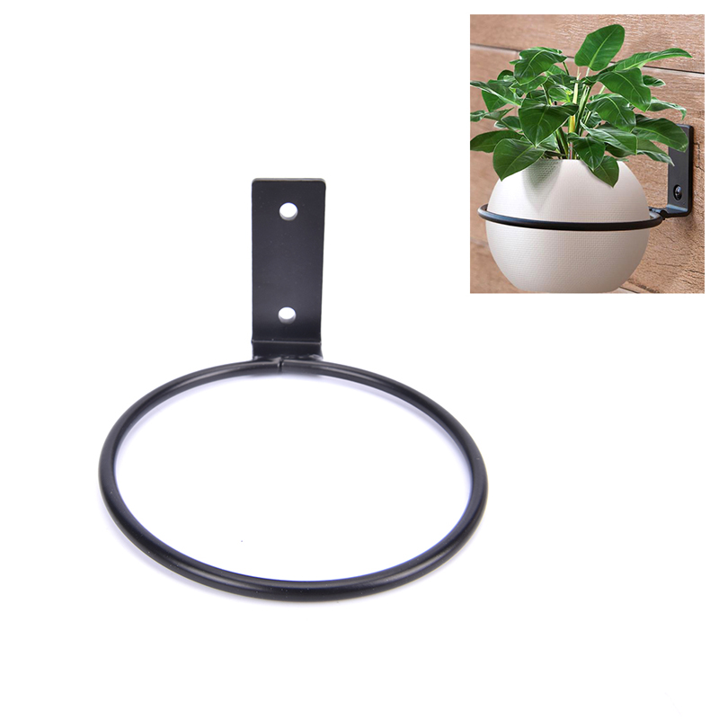 Vægmonteret planteholder ring urtepotte stativ plante metal krog til indendørs &amp; udendørs dekorative