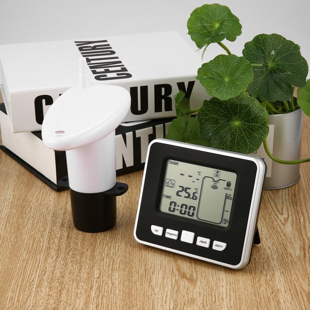 Jauge de niveau à ultrasons niveau d'eau numérique mesure de haute précision du niveau d'eau jauge de niveau d'alarme automatique haute et basse