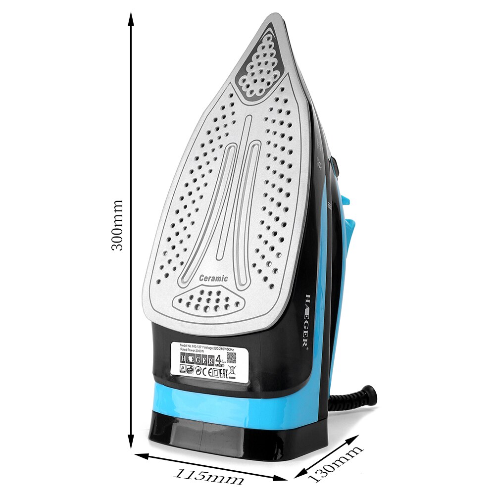 2000W Household Electric Steam Irons for Clothes Multifunction Adjustable Ceramic Soleplate Iron
