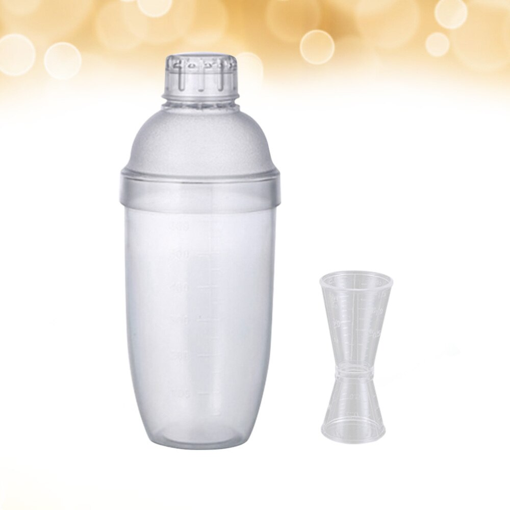 2 st genomskinlig mixer kopp mjölk te kopp pc harts potten klar bar shaker för resturant bar hem: Som visat 1