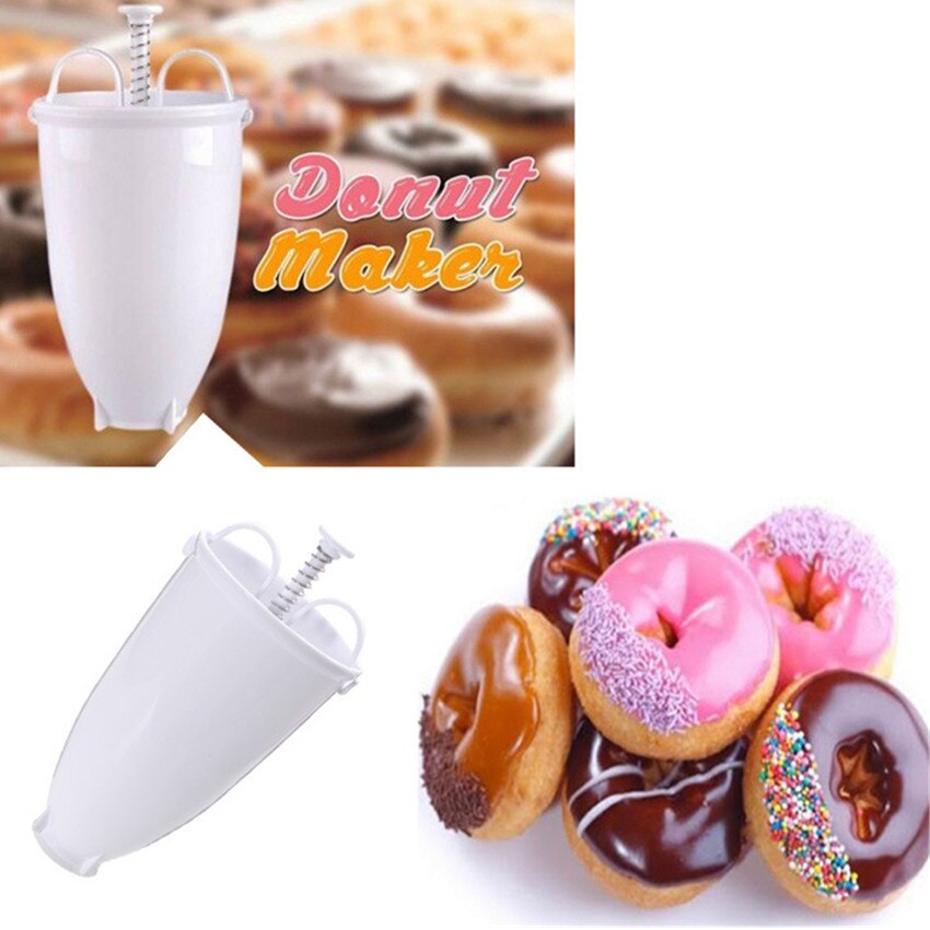 Plástico de pouco peso donut maker dispenser fritar profundo donut molde fácil rápido portátil árabe waffle donut gadget transporte da gota