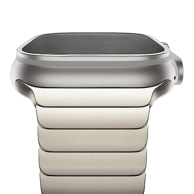 Stainless Steel strap for Apple Watch Ultra band 49mm 44mm 45mm 40mm 41mm 42mm 38mm Metal Bracelet iWatch series 9 7 6 3 5 8 se: Ivory / 20mm