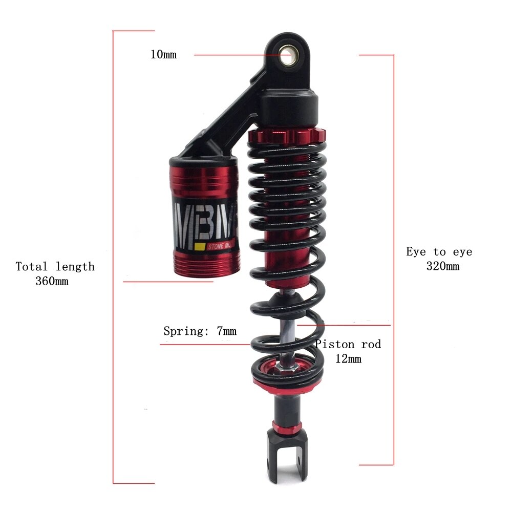 Horquilla trasera de nitrógeno modificada para motocicleta, absorción de impacto modificada, adecuada para absorción de impacto modificada con botella
