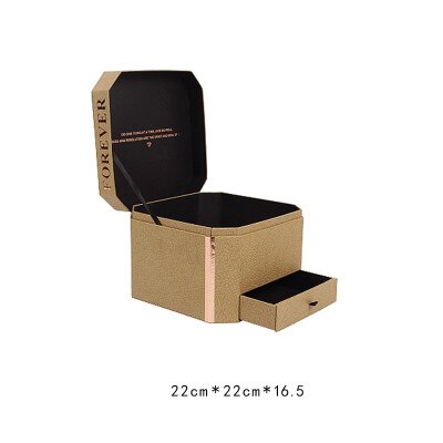 Cajas de papel de flores de doble capa, 1 Uds., caja de cartón para de boda o San Valentín, ideal como