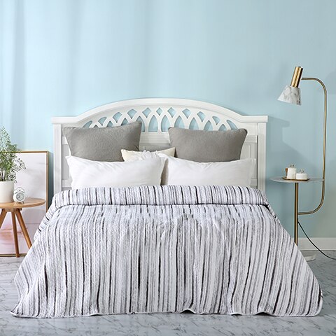 Bedsprei en sprei van microvezel, dun dekbed - tweepersoons/queensize 19: 7