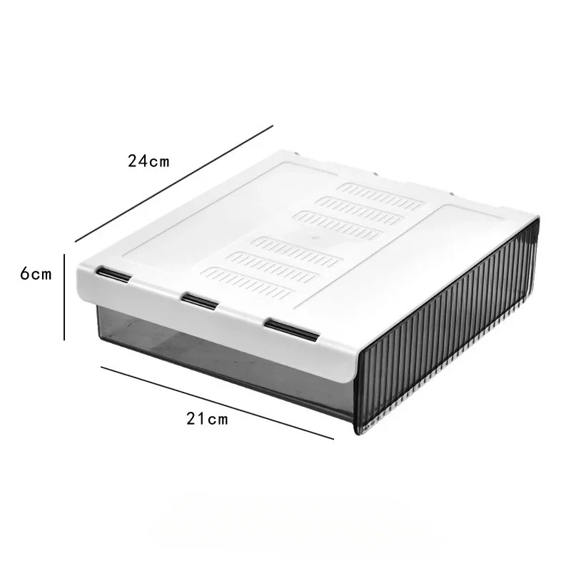Skrivbordslådlåda dold typ kontorsskrivbord hög kapacitet med glidande skena förvaringslåda hushållsgarderob dammtät förvaringshylla: Röd
