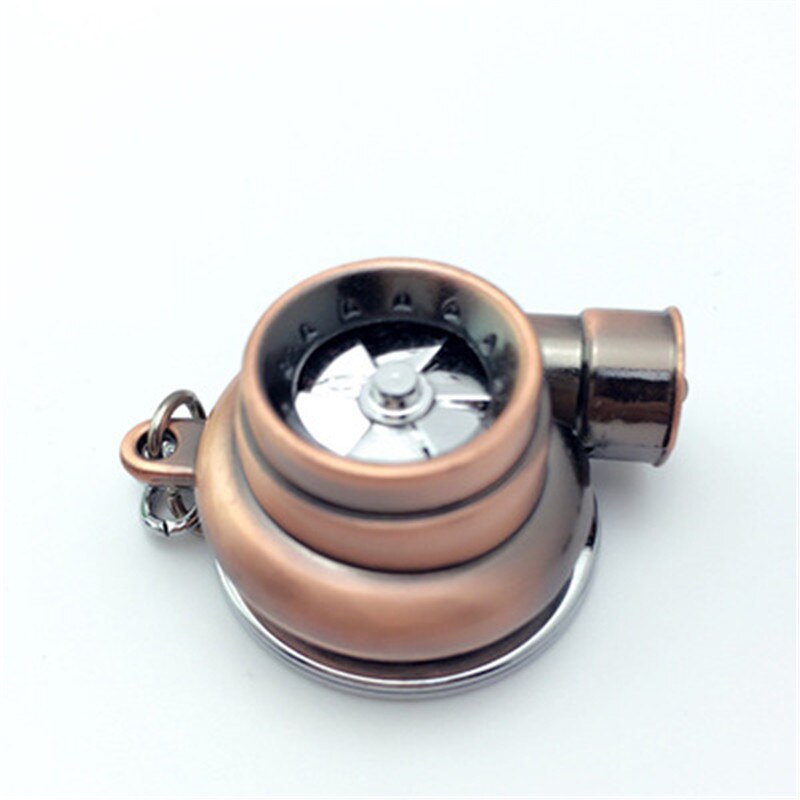 Mini Turbo turbocompresor para coche, llavero con anilla giratoria, llavero con luz: 01