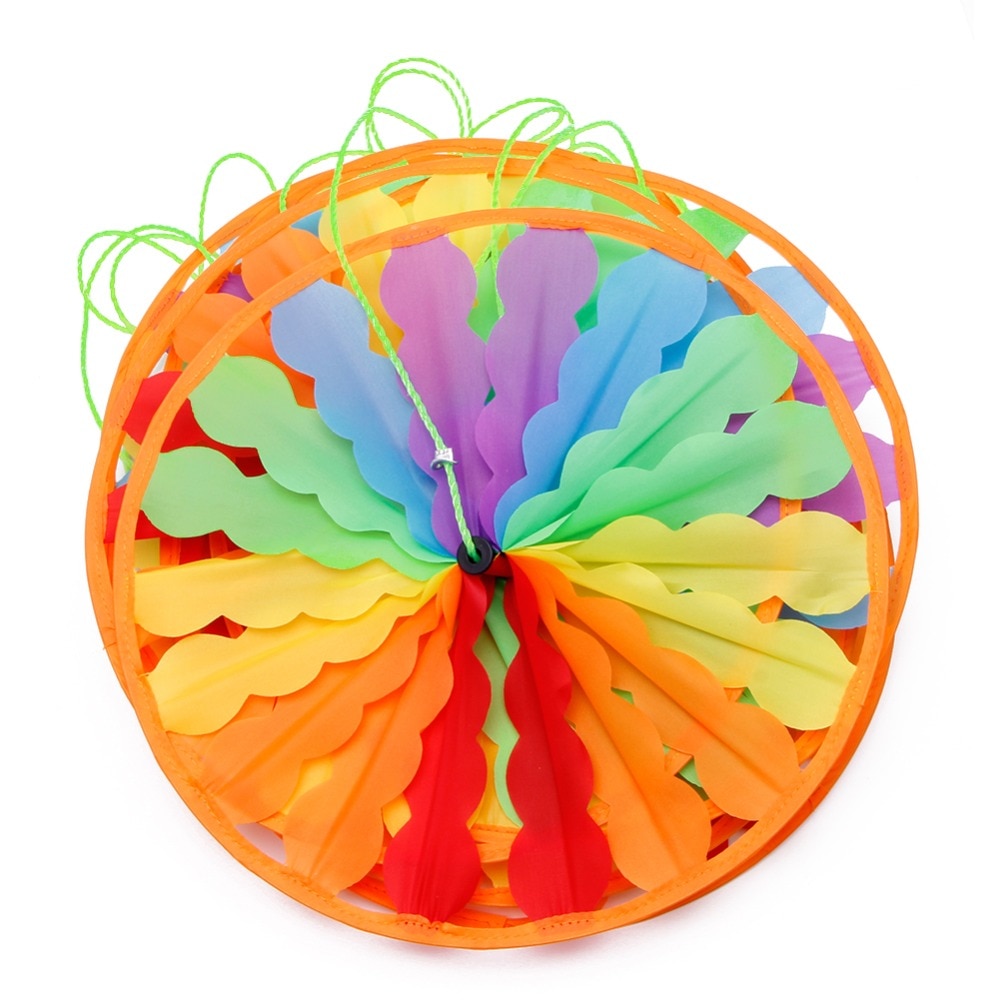 8Pcs/Set Wheel Rainbow Windmill Wind Spinner Whirligig Garden Home Lawn Yard Decor