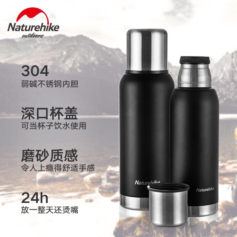Naturehike Tazza Termica di Grande Capacità Termico in Acciaio Inox 304 Bollitore bottiglia di Acqua Portatile Esterna Bollitore