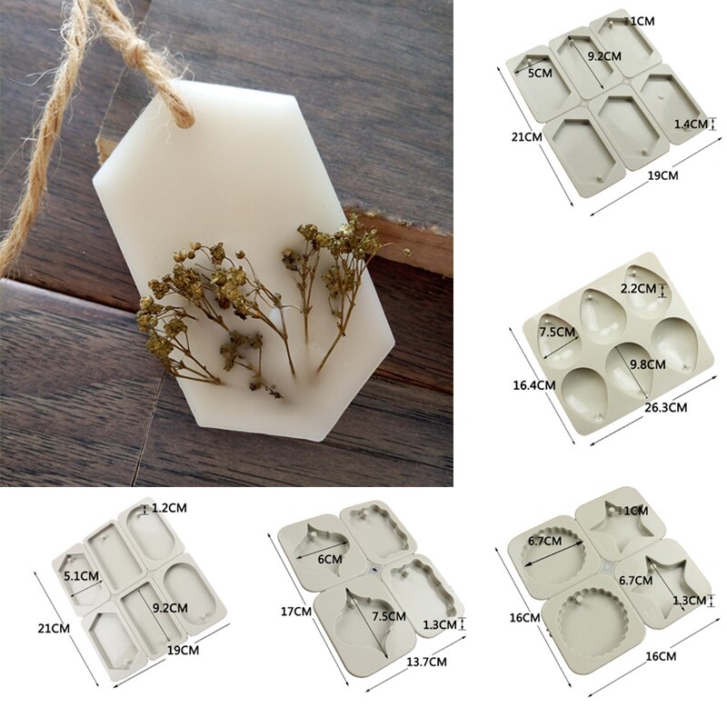 Moldes de silicona para aromaterapia DIY, adornos colgantes, moldes de cera, molde de flor para jabón, accesorios para manualidades, molde de jabón