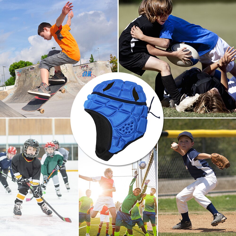 Casque de gardien de but de football pour enfants, casquette de football pour enfants, casque de gardien de but, roller, chapeau de patinage pour enfants, protection de la tête