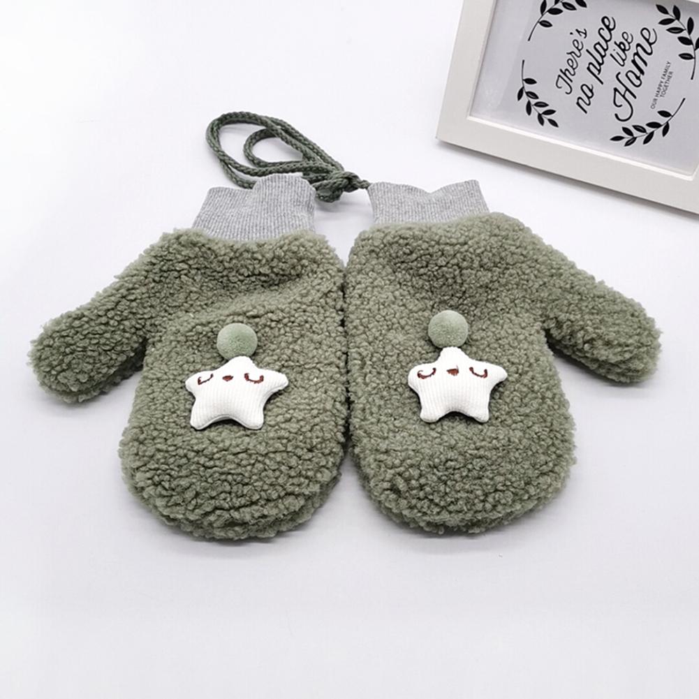 Leuke Herfst Winter Warm Thicken Handschoenen Kinderen Kids Fleece Zachte Meisje Jongen Mitten Imitatie Lam Pluche Leisure Verdikking