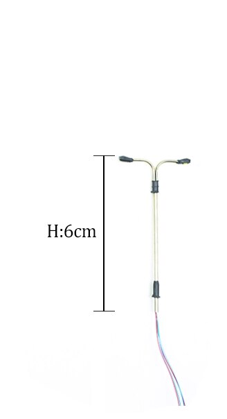 10PCS Scale Model Light Street Lamp Building Train Architectural Lighting Landscape Railway Road Sand Table Layout Diorama Metal: scale200