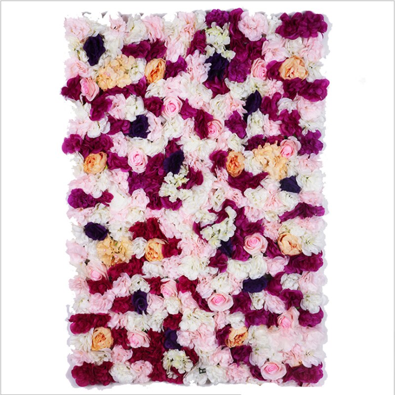 Hoge Dichtheid Bloem Muur 40X60 Cm Zijde Rose Kunstmatige Bloemen Romantische Voor Bruiloft Achtergrond Decoratie 13 Kleur: huaqian13