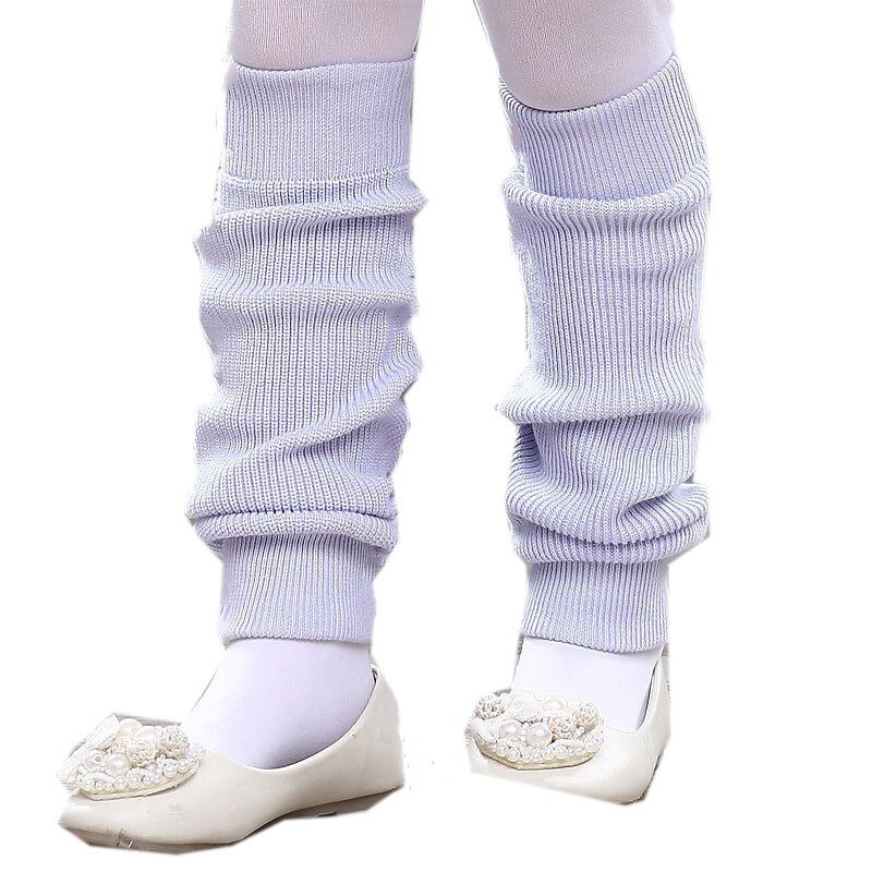 1 par vinter tykke varm strik piger blomst pink benvarmere til balletdanser one size stretch støvle sokker lilla