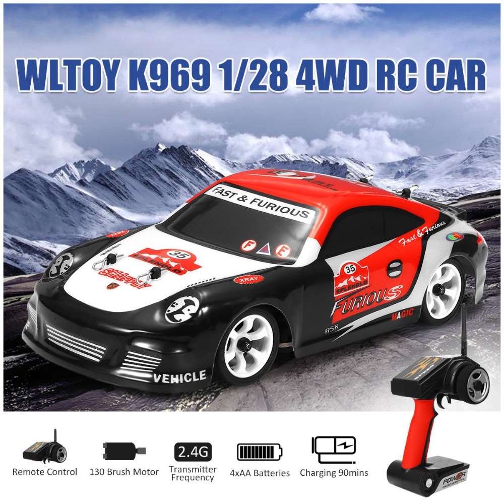 Wltoys K969 1:28 Scale 30KM/H High Speed Mini RC Car 2.4G 4WD RTR Brushed Remote Control Car RC Drift Car Voiture Telecommande