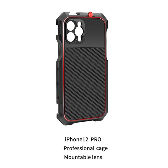Handy, Mobiltelefon KäFeige Anlage Video Rahmen fallen Kalten Schuh Berg CNC für iPhone 12 Profi Max Smartphone Vlog Filmausrügestochen Stabilisator Erweiterung Bausatz: Pro iPhone 12 Profi