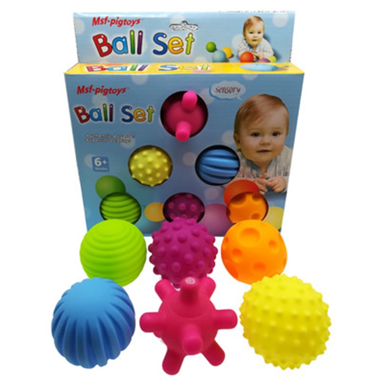 6 Stks/set Baby Speelgoed Bal Set Ontwikkelen Baby Tactiele Zintuigen Speelgoed Touch Hand Bal Speelgoed Baby Training Bal Massage zachte Bal