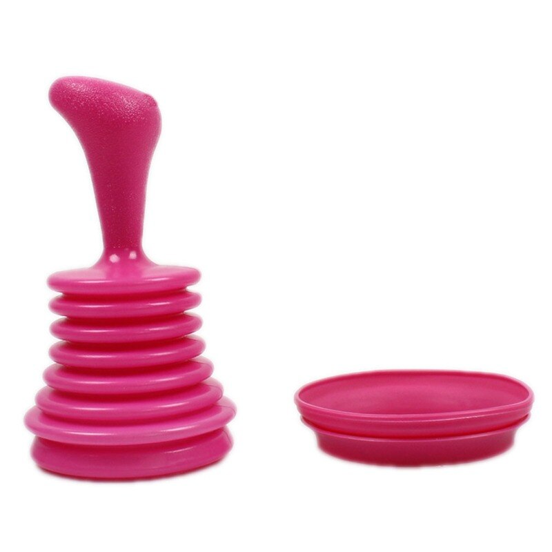 Toilet Drain Plungers Kitchen Rubber Sink Plunger Pipe-Cleaner Pipeline Dredger Household Sewer Suction Plug Bathroom Tools: hot pink