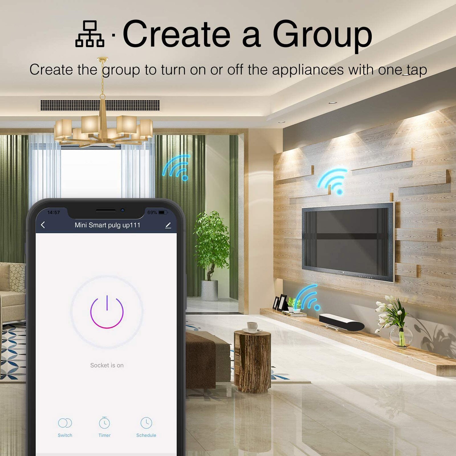 WIFI Plugs Socket Work Outlets Remote Control Timer Function Energy Monitoring Timing Function Tuya Smartlife App Control Socket