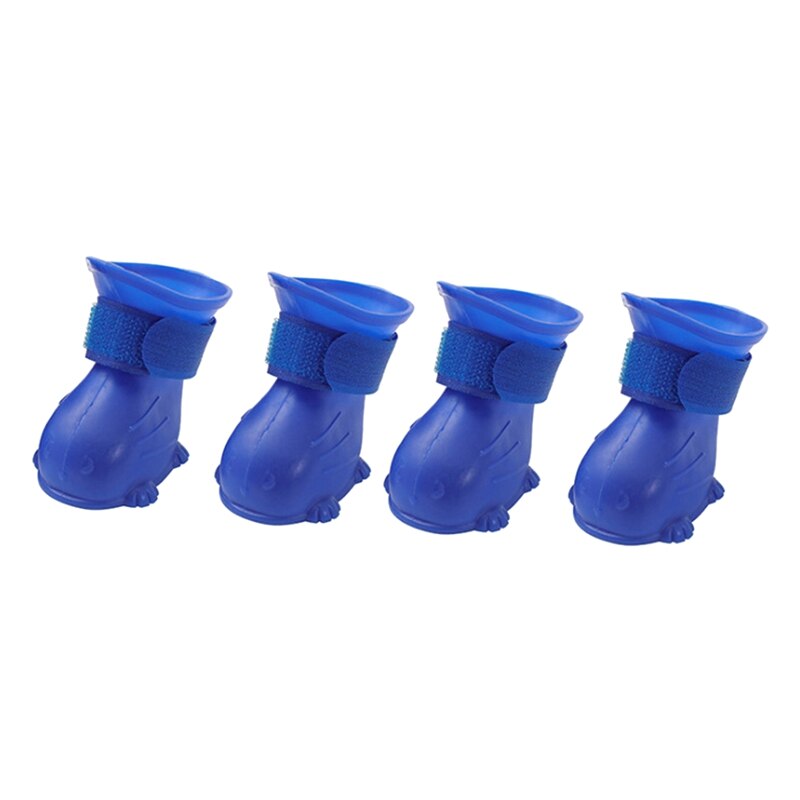 Buty dla psa kalosze dla psa antypoślizgowe wodoodporne kalosze dla kota na zewnątrz obuwie skarpety szczeniak trampki artykuły dla zwierząt: niebieski pies shoes