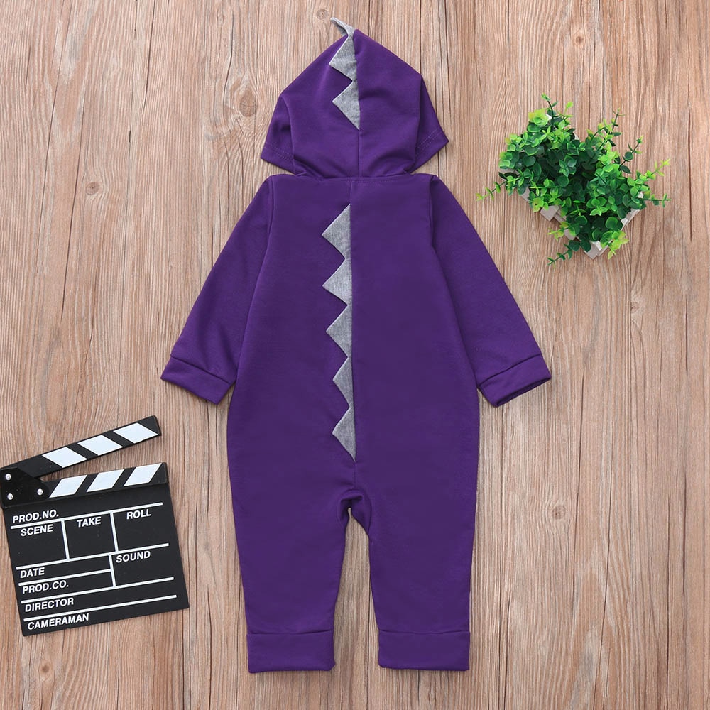 CHAMSGEND Zomer Baby Peuter Baby Meisjes Jongens Dinosaur Hoodie Romper Zip Kleding Jumpsuit 19MAY9 P25: PP / 18m