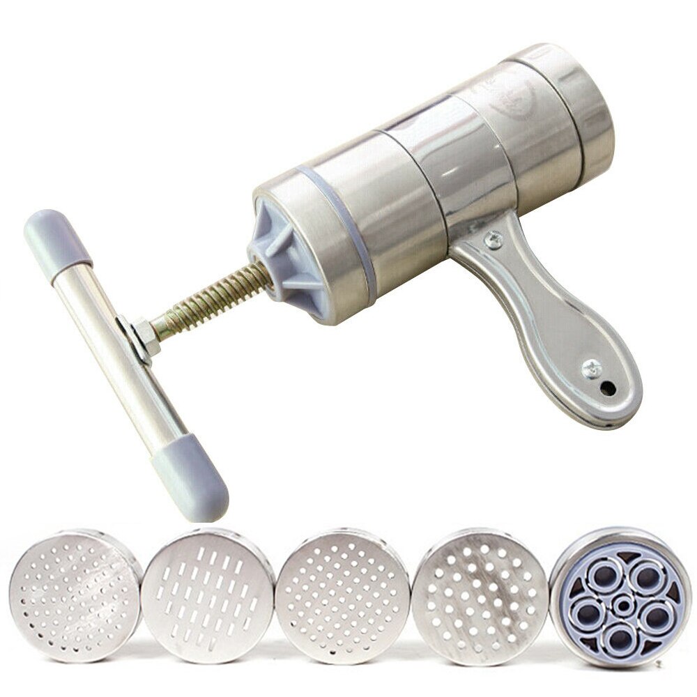 Household Noodle Maker Stainless Steel Handmade Pressing Machine Kitchen Tool Hollow Noodle Machine Manual Noodle