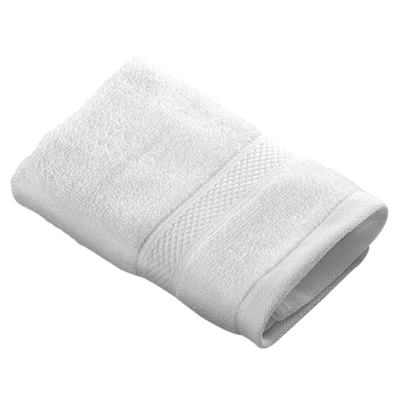 100% Cotton beach Bath Towels bathroom 76*152cm 670g Thick Luxury Solid Washcloth for Soft Shower Face Bath Towels for Adults: White / 34x76