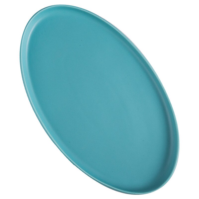 Grands plateaux de service ovales de 12/14 pouces, plats de service en porcelaine de couleur allant au four, assiettes à dîner