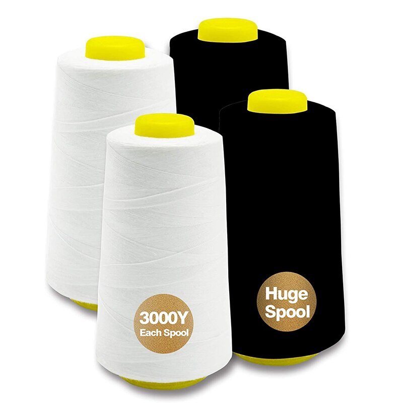 8 Pack Thread Cones 3000 Yards Each Spool Sewing Thread All-Purpose Polyester Thread for Embroidery Machine