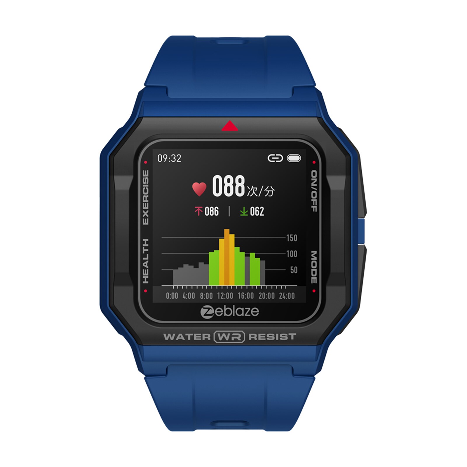 Zeblaze Ares Retro Smart Watch Man Women's Smartwatches Wristwatch Heart Rate Blood Pressure 13 Sports Modes Smart Watch: Blue