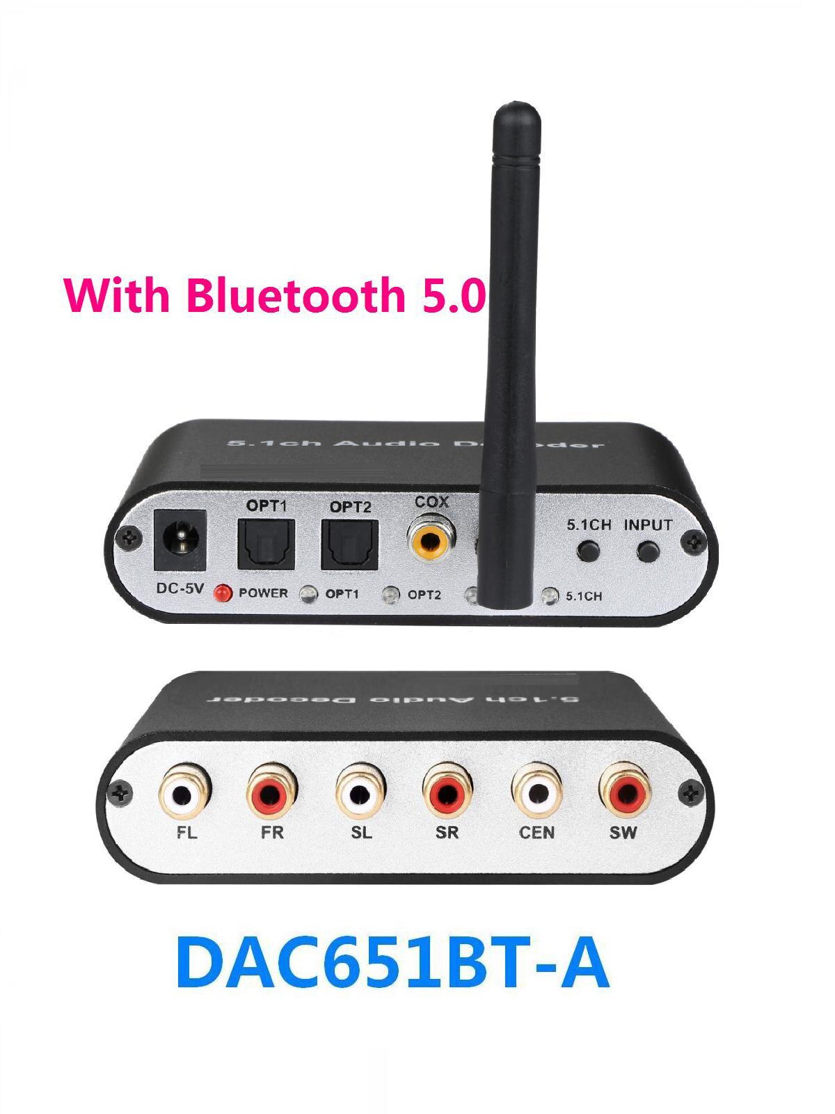 HDMI-Compatible ARC 5.1CH Audio Decoder Bluetooth-Compatible 5.0 Reciever DAC Optical Coaxial U play to 5.1ch DAC Converter DAC