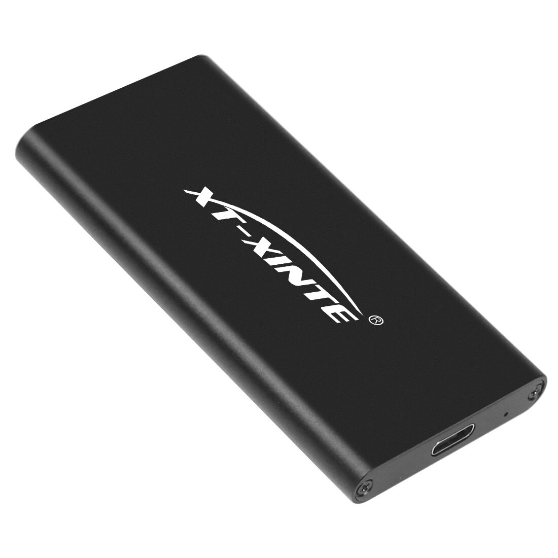 Caja de disco duro Mini SATA USB3.1 SSD tipo C, carcasa MSATA, 10gbps, Cable de caja de disco duro de alta velocidad, compatible con 30x25, 30x50 para Mac Book: Black