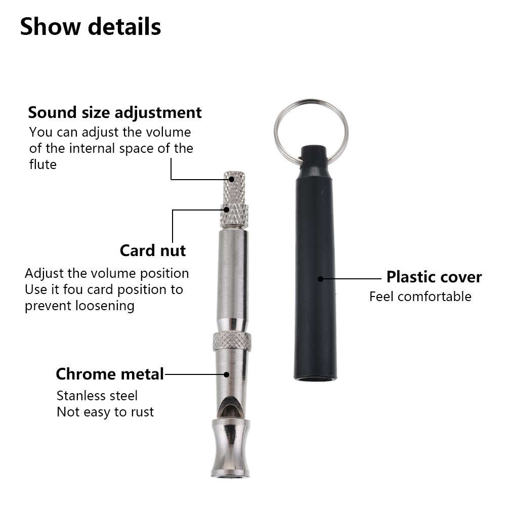 Adjustable Dog Whistle Pet Dog Training Obedience Whistle Supersonic Sound Repeller Pitch Stop Barking Quiet Whistles