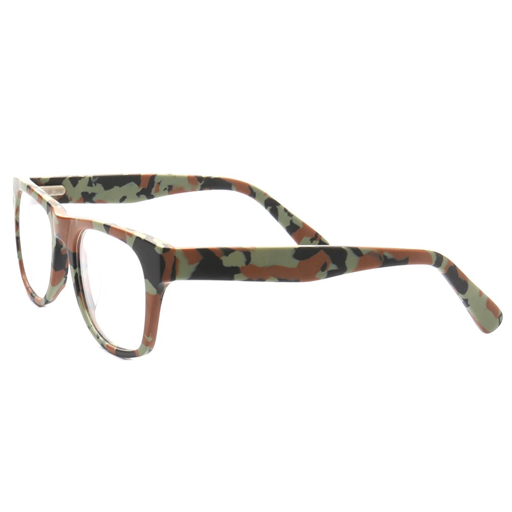 Men Square Glasses Frames Women Camo Optical Eyeglass Frame Camouflage Round Prescription Pink Eyewear Spectacles