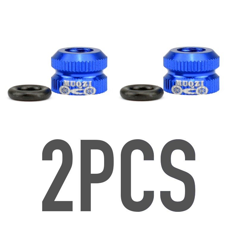 1pc 2pc 4pc MTB Road Bike Tubeless Tire Presta Valve Nut Bicycle Inner Tube Valve Cap Vacuum Tire Nozzle Nut Bicycle Accessories: 2pc blue