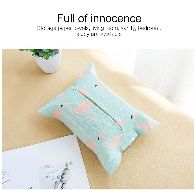 1pcs Cloth Tissue Box Storage Box Towel Tissue Pumping Paper Bags for Toliet Home Decorations Baby Wipes Box