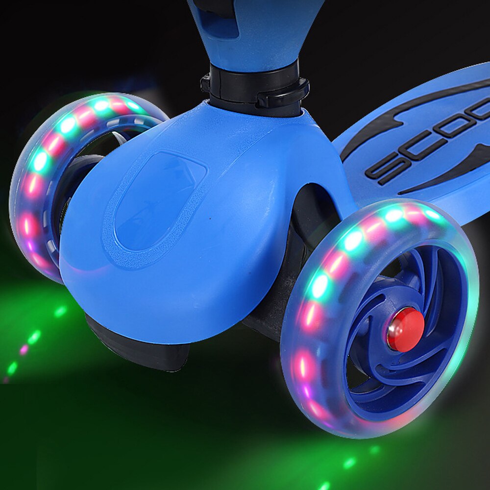 Children's Scooter Sitting And Standing Sliding 2 In 1 With 4 Wheel Sitting 1-8 Years Old Scooter Baby Foldable Colorful Scooter