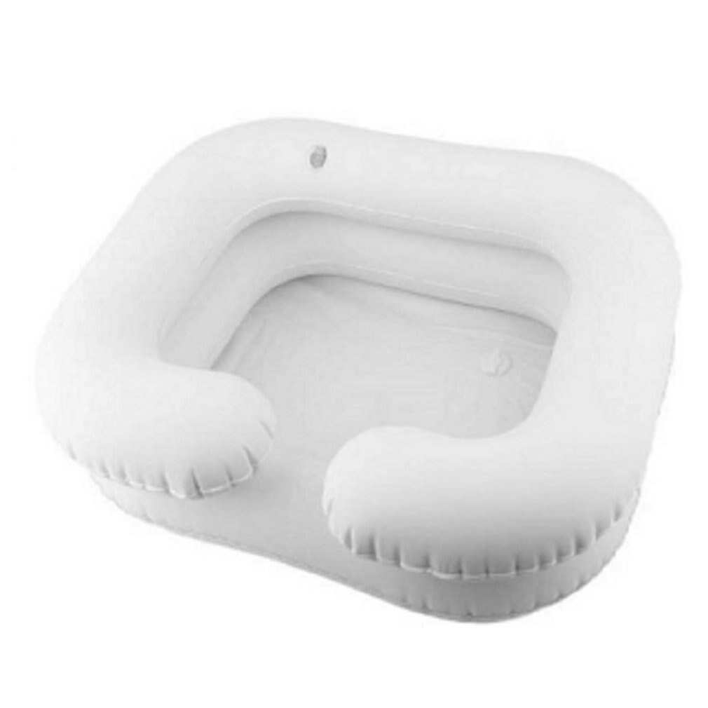 Lavabo inflable portátil para lavado de pelo, lavapelo, champú, bañera en cama, PVC, lavado de pelo inflable, enfermería